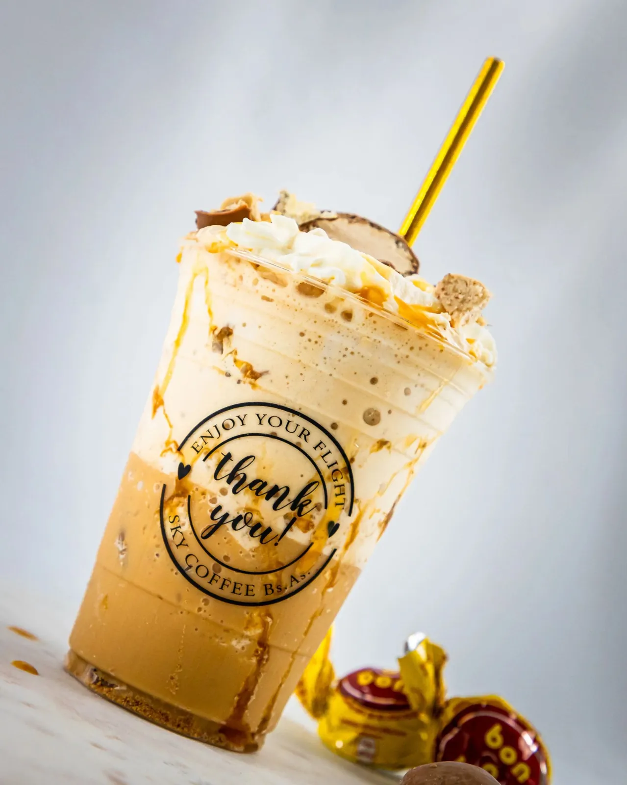 Iced caramel frappé