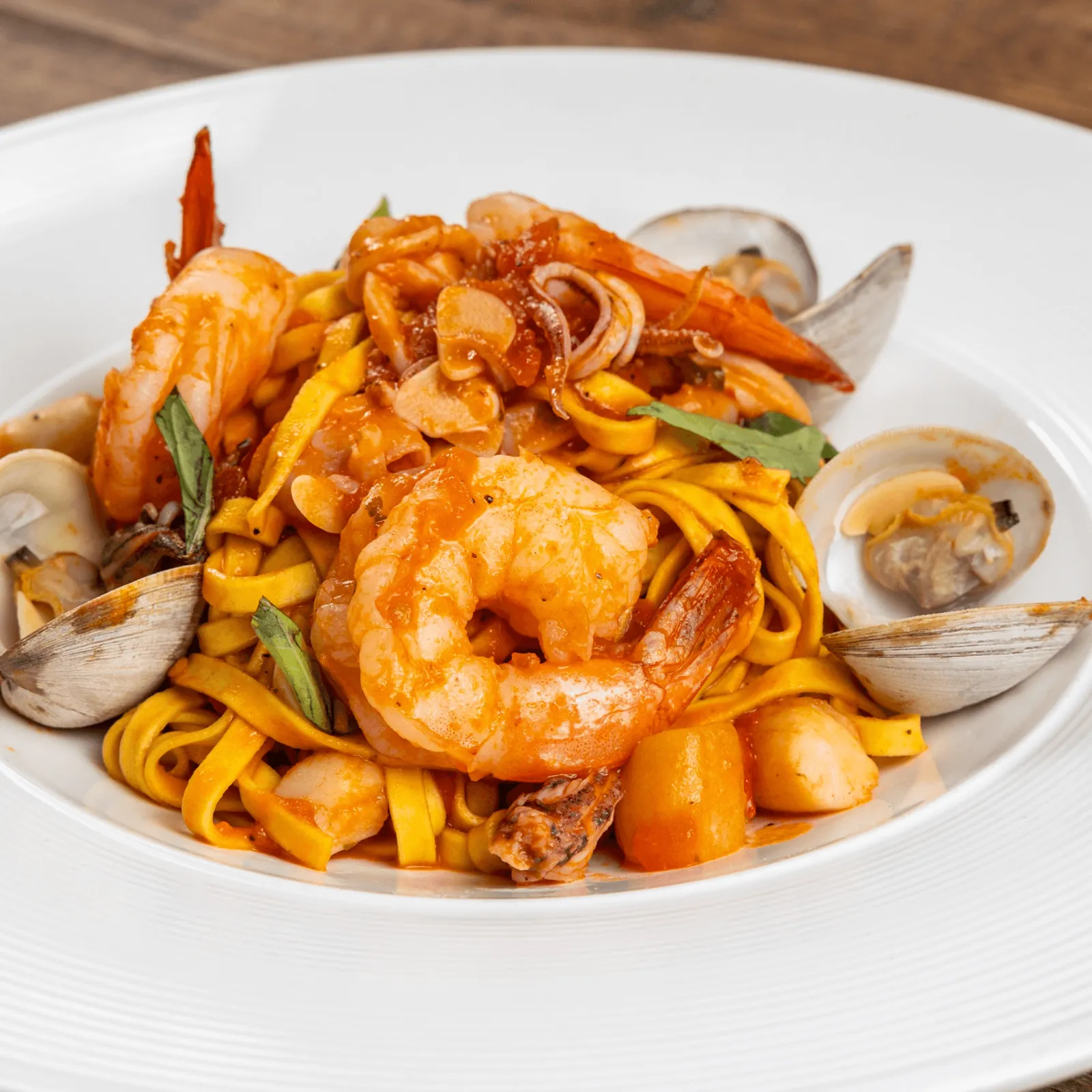 Seafood tagliatelle
